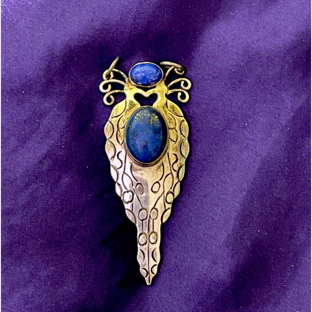 Pendant silver and lapis
